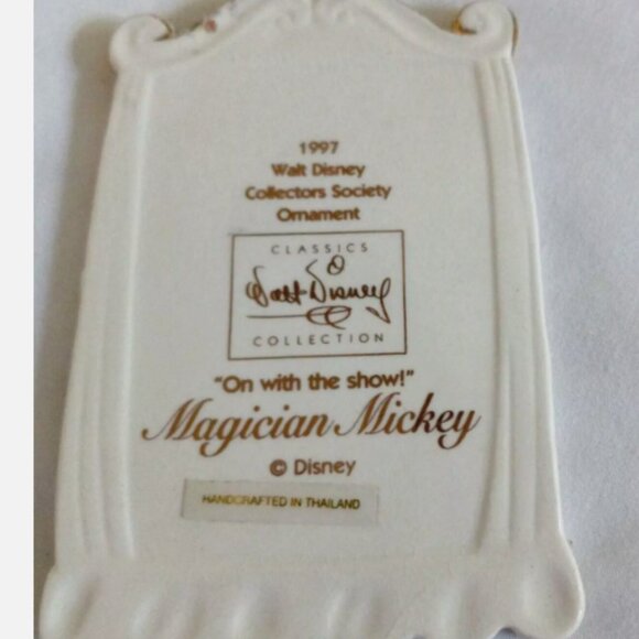 WDCC Magician Mickey Ornament 1997 Walt Disney Collectors Society EUC 4x3 - Picture 3 of 6